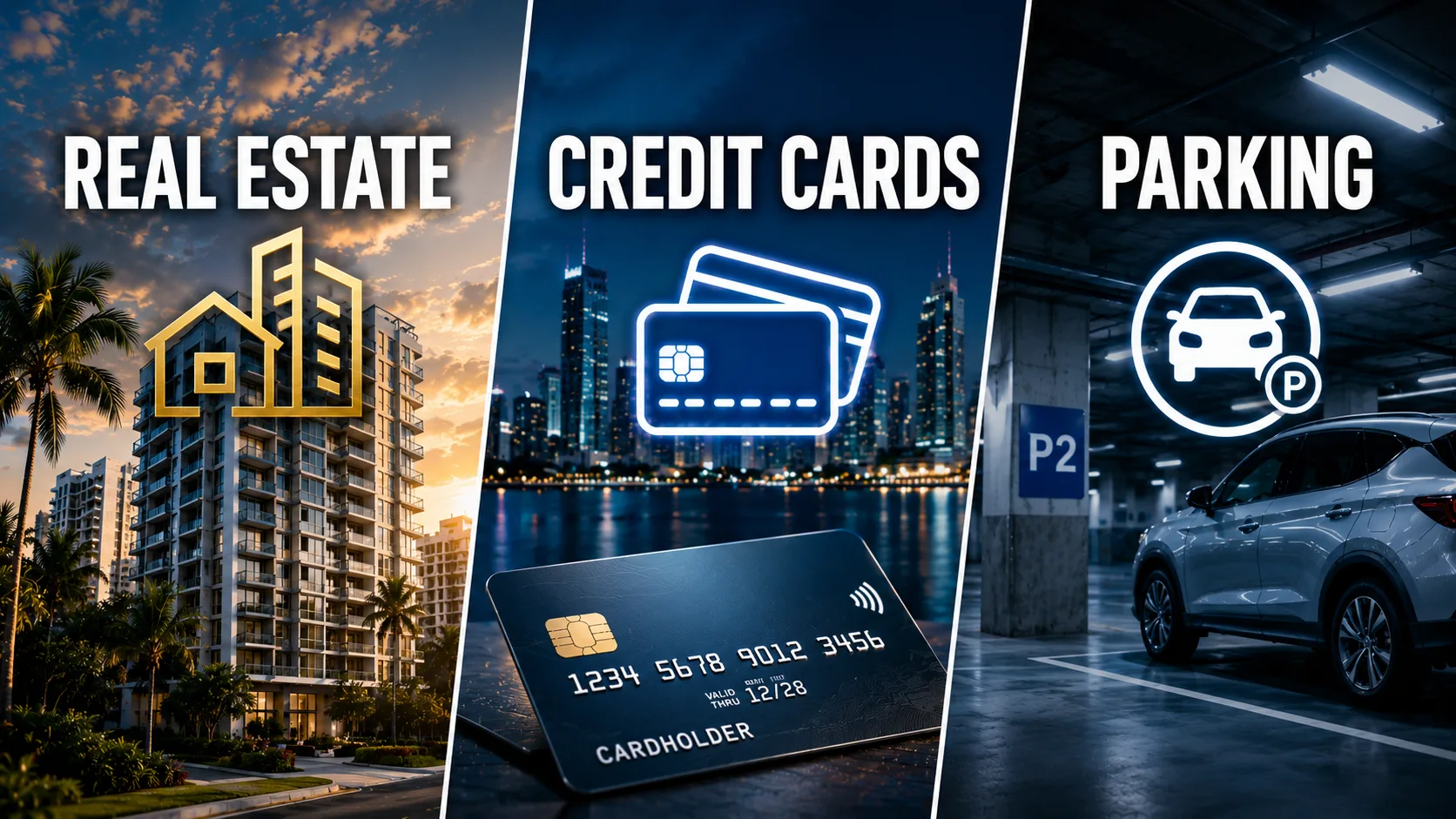 Real estate credit cards and parking in Panama